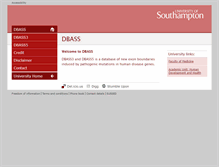 Tablet Screenshot of dbass.soton.ac.uk