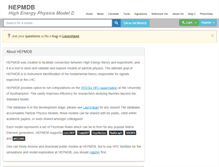 Tablet Screenshot of hepmdb.soton.ac.uk