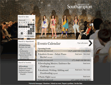 Tablet Screenshot of events.soton.ac.uk