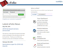 Tablet Screenshot of efolio.soton.ac.uk