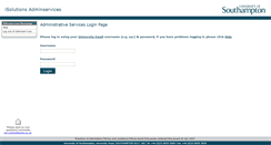 Desktop Screenshot of adminservices.soton.ac.uk